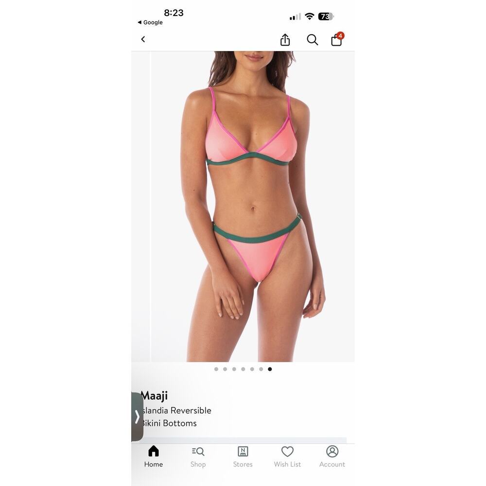 Maaji slandia Reversible Bikini Bottoms Womens Size S NWT